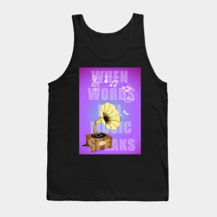 When Words Fail Music Speaks Tank Top